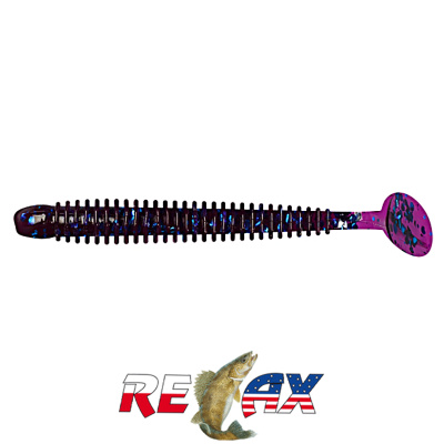 Виброхвост Relax Texas 5.0" Standart (S225 electric blue-blue glitter)