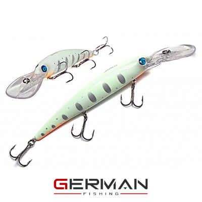 Воблер German GG Bandit 120F XDD (C253 белый ходок)