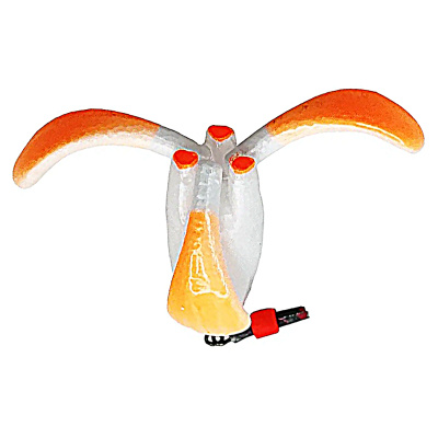 Поплавок зима Цветочек 3-и лепестка (1,0гр.,1.0-1.5гр.бело-желтый)