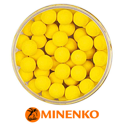 Бойлы Minenko Pop-Up плавающие 14мм (Sweet Corn Fluo (сладкая кукуруза))