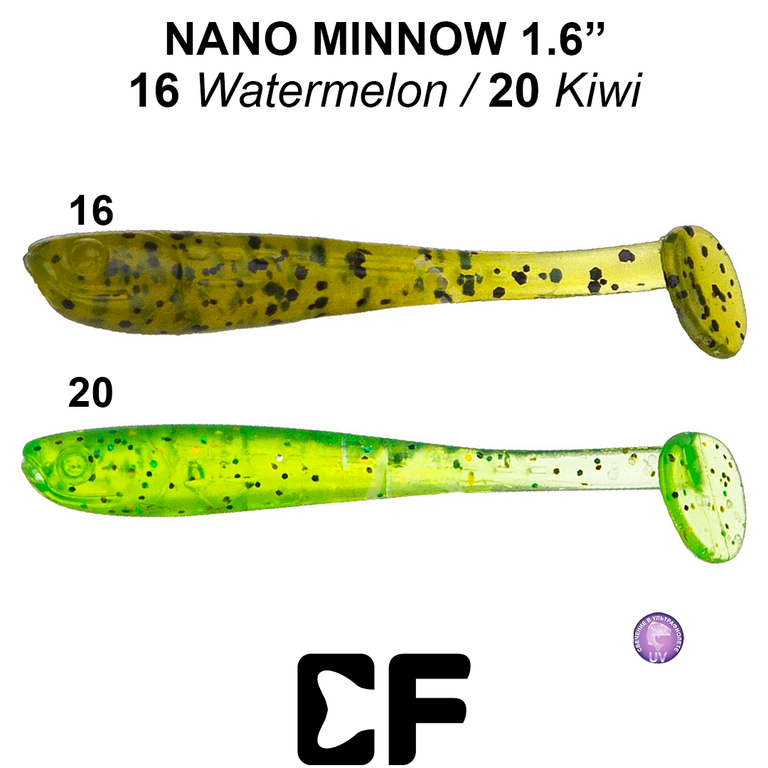 Виброхвост Crazy Fish Nano Minnow 1.6 16 20 0