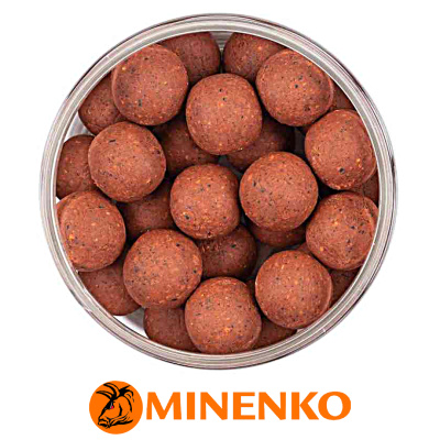 Бойлы Minenko Soluble пылящие насадочные 20мм (Crab & Chilli (краб и перец чили))