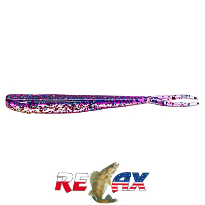 Слаг Relax Oklahoma 5.0" Laminat (L320 electric blue-blue glitter clear-red glitter)