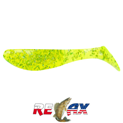 Виброхвост Relax Kopyto 2.5" Standart (S203 chartreuse-hologram glitter)