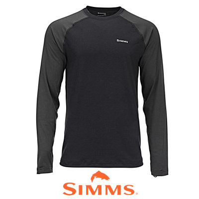 Термофутболка Simms Lightweight Baselayer Top (Black, L)