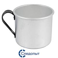 Кружка Следопыт туристическая алюминиевая черная ручка 00