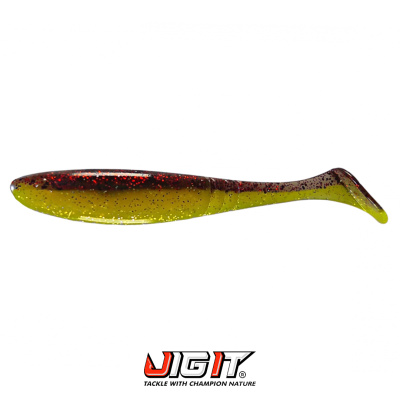 Виброхвост Jig It Flutter 3.8" (011 chartreuse pumpkin)
