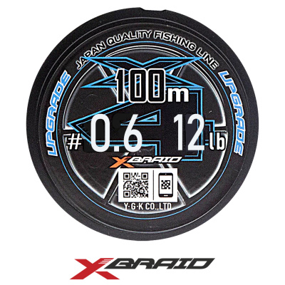 Плетеный шнур X-Braid (YGK) Upgrade X4 100м (#0,6 (0,128), 12lb (5,45кг))