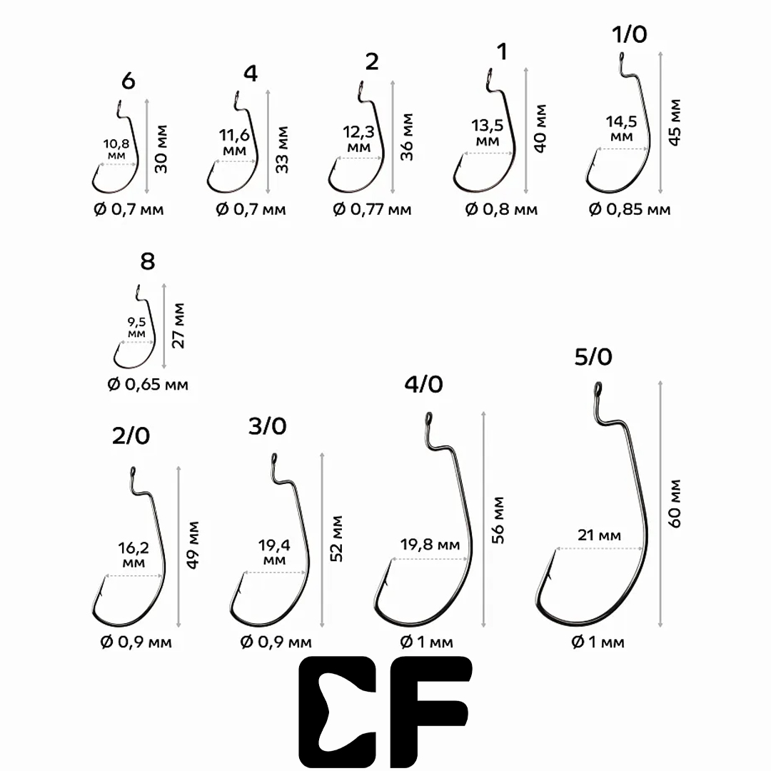 Офсетный крючок CF Offset WR hook  01