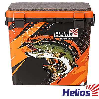 Ящик зимний Helios Pike односекционный (1,55/130кг. 39×26×32см, 19л.оранжевый)