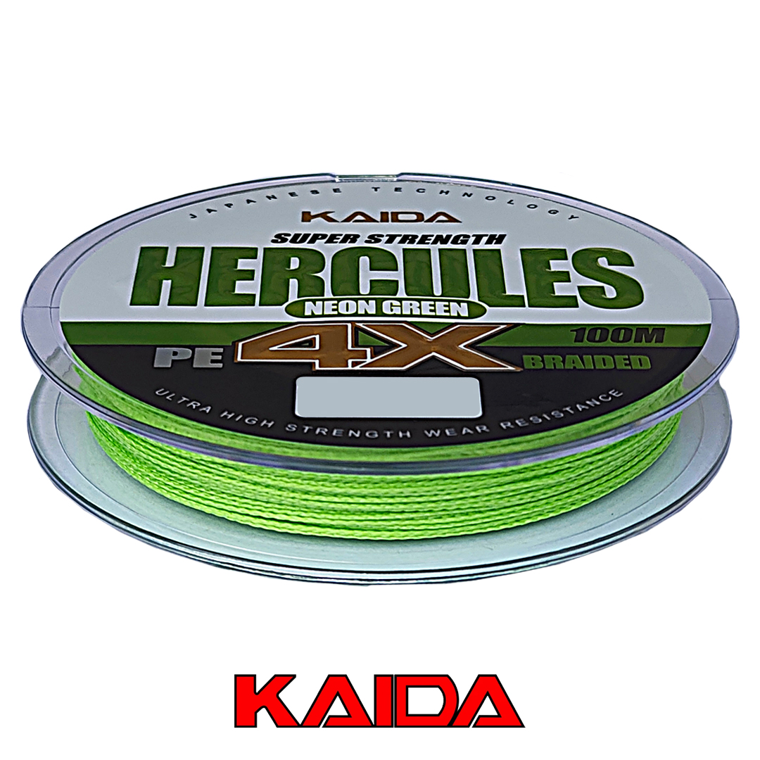Шнур Kaida Hercules 4X 100м neon green 03