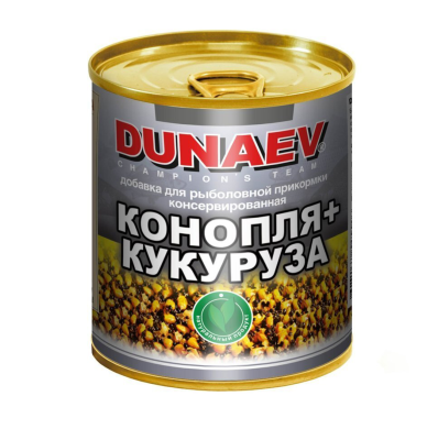 Добавка Dunaev для прикормки м/банка 320g (конопля кукуруза)