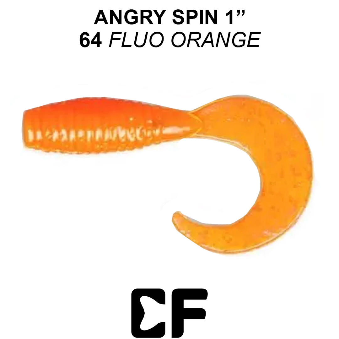Твистер Crazy Fish Angri Spin 1.0 64 6 0