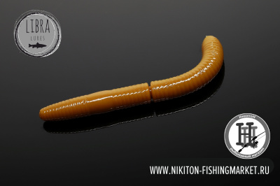 Червь Libra Lures Fatty D'Worm Сыр 65mm (036 coffee milk)