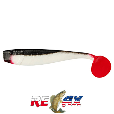 Виброхвост Relax King Shad 4.0" Standart (S002R black white)