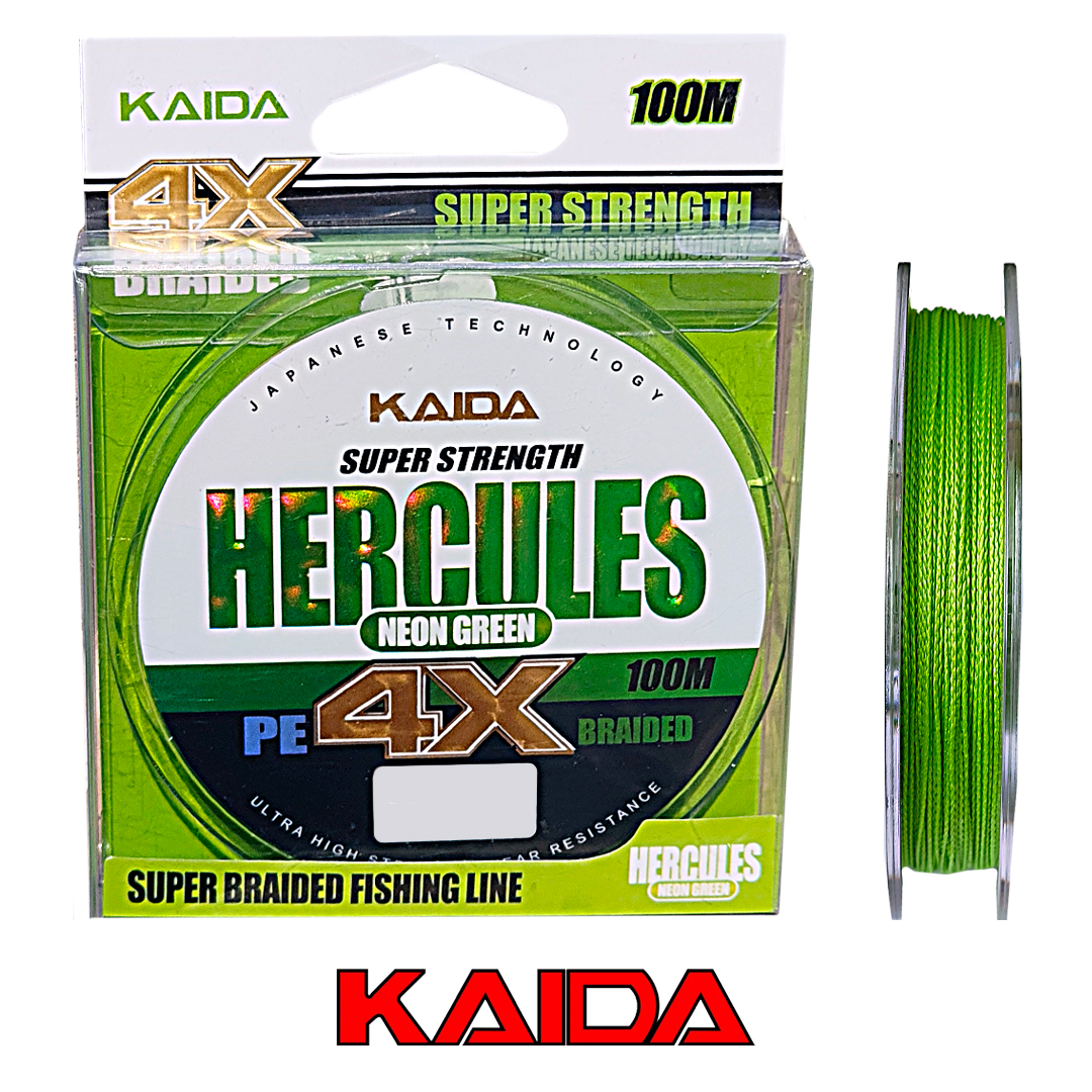Шнур Kaida Hercules 4X 100м neon green 01