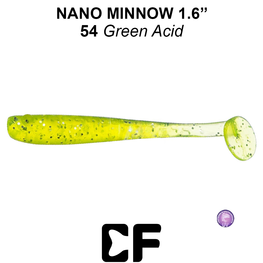 Виброхвост Crazy Fish Nano Minnow 1.6 54 0