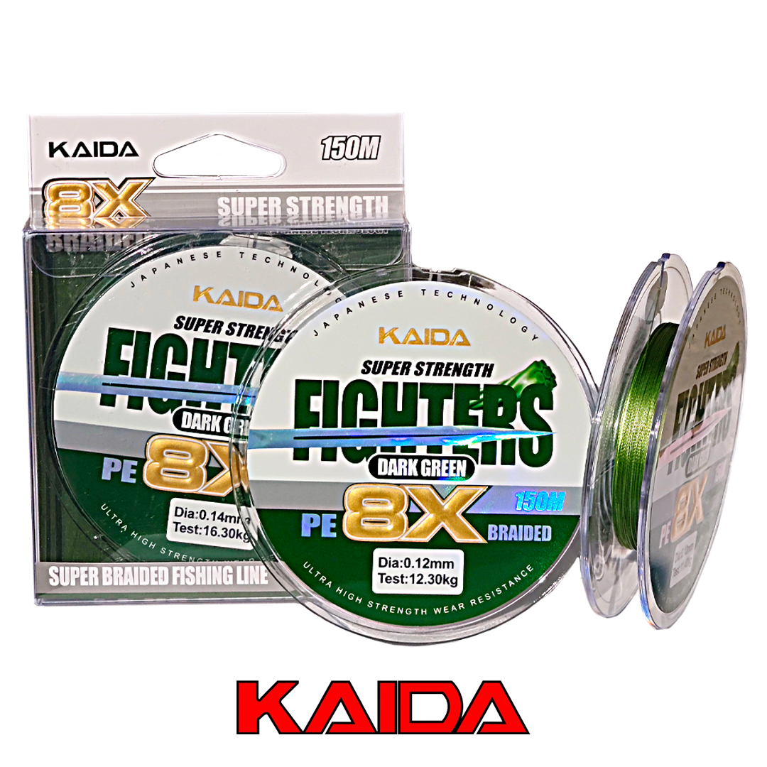 Плетёный шнур Kaida Pro Fighters X8 150м Dark Green 02