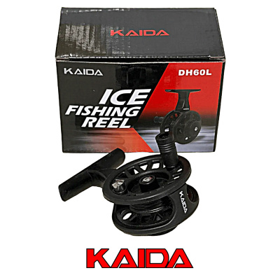 Катушка зимняя Kaida DH (DH-60L, 1.0:1, 1bb, 78гр.black левая)