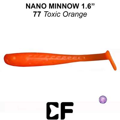 Виброхвост CF Nano Minnow 1.6" (6-40-77-6 UV toxic orange Кальмар)