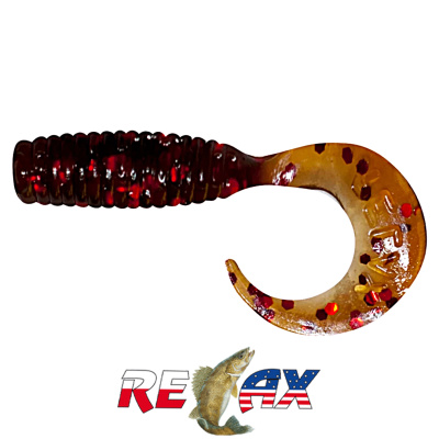 Твистер Relax 1.0" Standart (TS305 motor oil-red glitter)