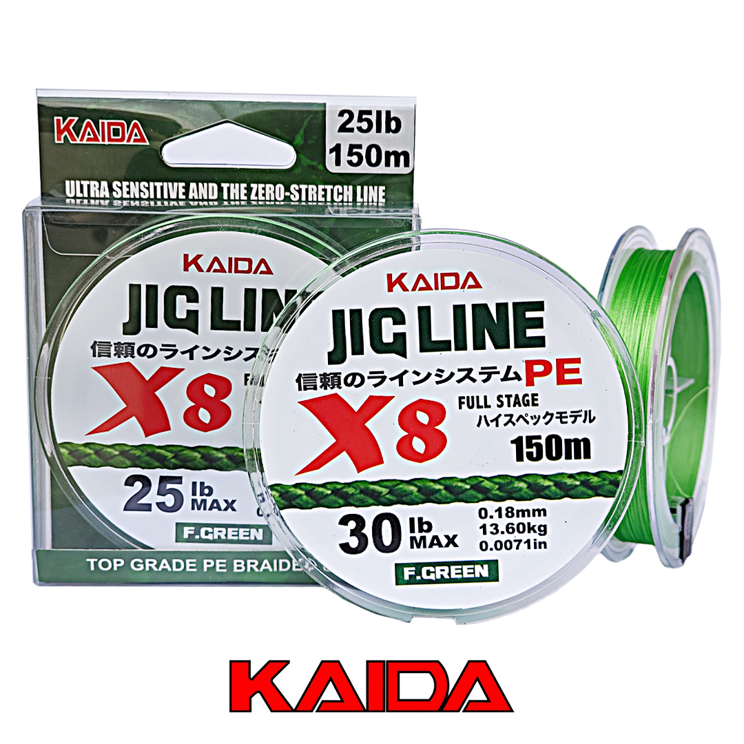 Плетёный шнур Kaida Jig Line 8X 150м Салатовый 02