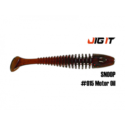 Виброхвост Jig It Snoop 4.0" (015 motor oil)