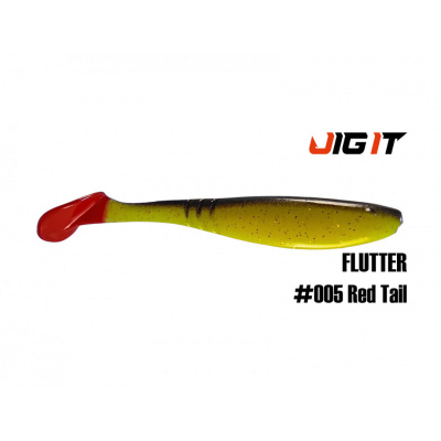 Виброхвост Jig It Flutter 4.4 Squid (005 red tail)