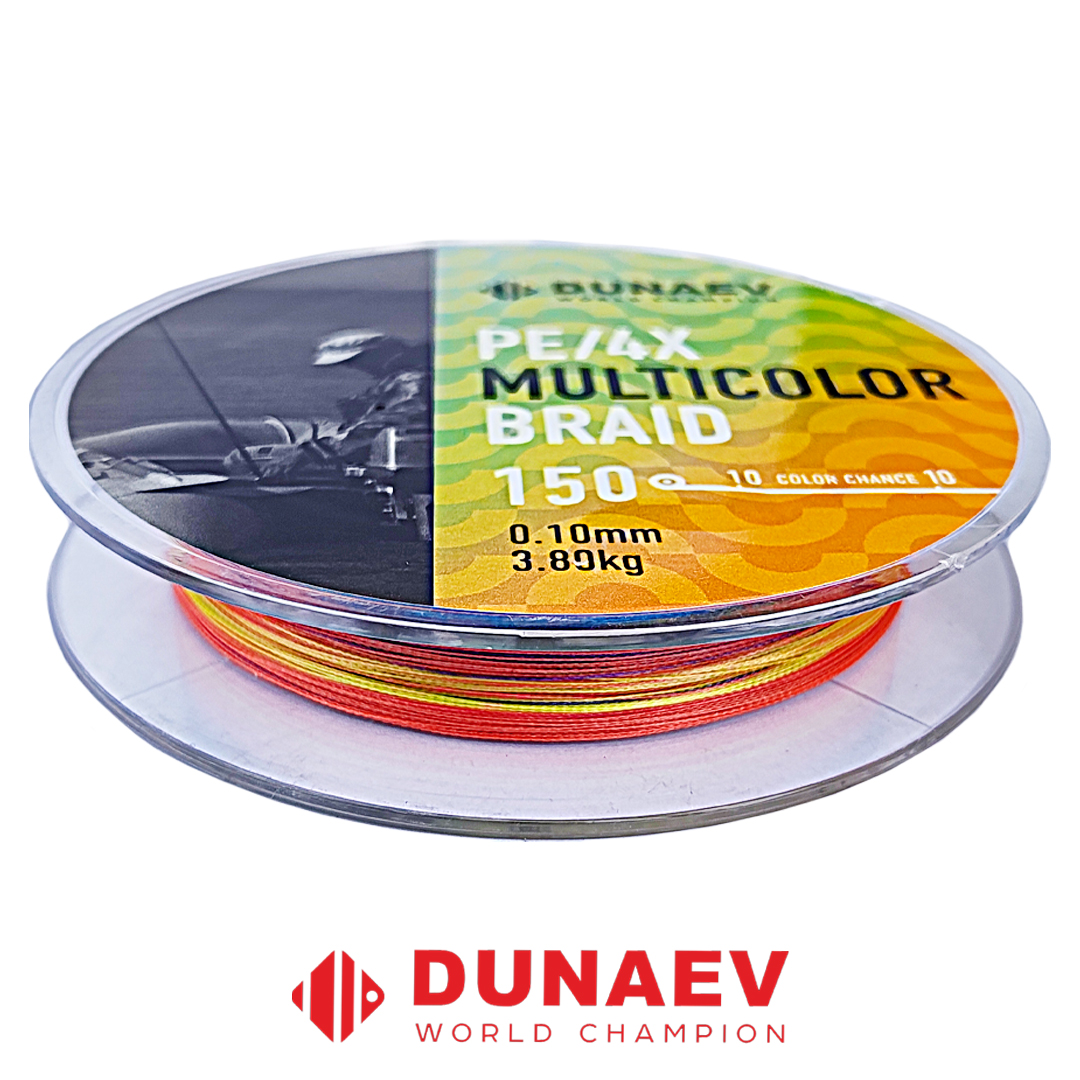 Шнур Dunaev Braid PEx4 Multicolor 150м 03