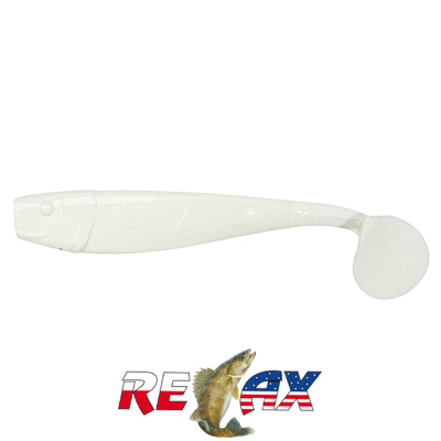 Виброхвост Relax King Shad 4.0" Standart (S001 white)