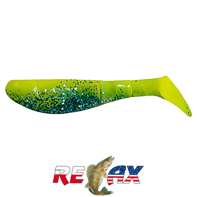 Виброхвост Relax Kopyto 2.5" Laminat (L249 silk clear-sky blue glitter)