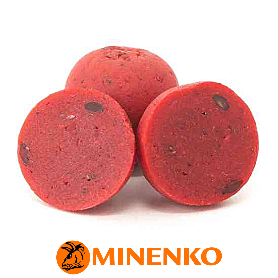Бойлы Minenko вареные насадочные 14мм Strawberry 03