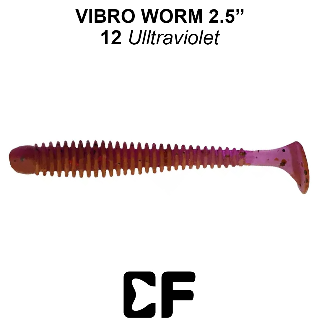Виброхвост Crazy Fish Vibro Worm 2.5 12 0