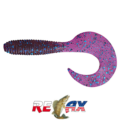 Твистер Relax 4.0" Standart (TS165 electric blue-blue glitter)