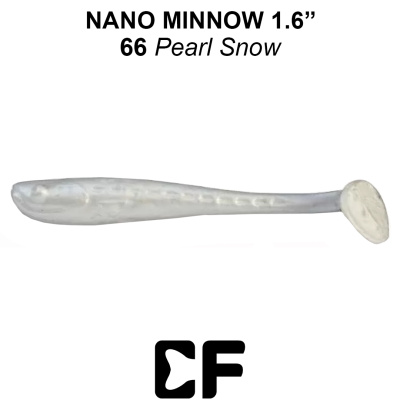 Виброхвост CF Nano Minnow 1.6" (6-40-66-6 pearl snow Кальмар)