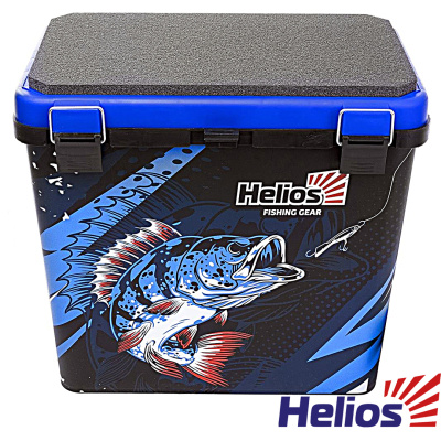 Ящик зимний Helios Ice Fishing односекционный (1,55/130кг. 39×25,7×32см, 19л.синий)