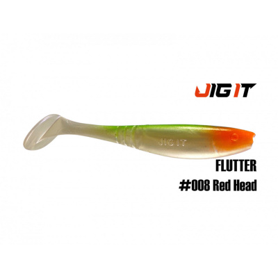 Виброхвост Jig It Flutter 4.4 Squid (008 red head)