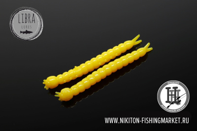 Червь Libra Lures Slight Worm Сыр 38mm (007 yellow)