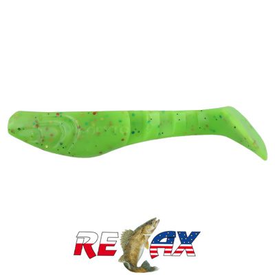 Виброхвост Relax Kopyto 3.0" Standart (S430 mint-multi glitter)