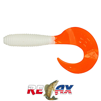 Твистер Relax 4.0" Standart (TS074 orange white)