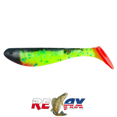 Виброхвост Relax Kopyto 2.5" Standart (S272R black silk-blue glitter)