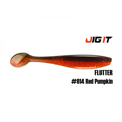 Виброхвост Jig It Flutter 4.4 Squid (014 red pumpkin)