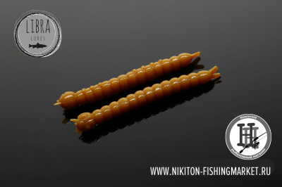 Червь Libra Lures Slight Worm Сыр 38mm (036 coffee milk)