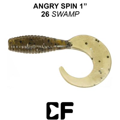 Твистер CF Angri Spin 1.0" (20-25-26-6 swamp Кальмар)
