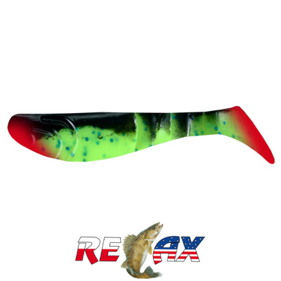 Виброхвост Relax Kopyto 3.0" Standart (S272R black silk-blue glitter)