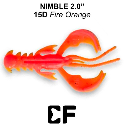 Рак CF Nimble 2.0" плавающий (50-50-15d-6 UV fire orange Кальмар)