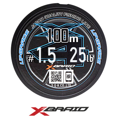 Плетеный шнур X-Braid (YGK) Upgrade X4 100м (#1,5 (0,205), 25lb (11,35кг))