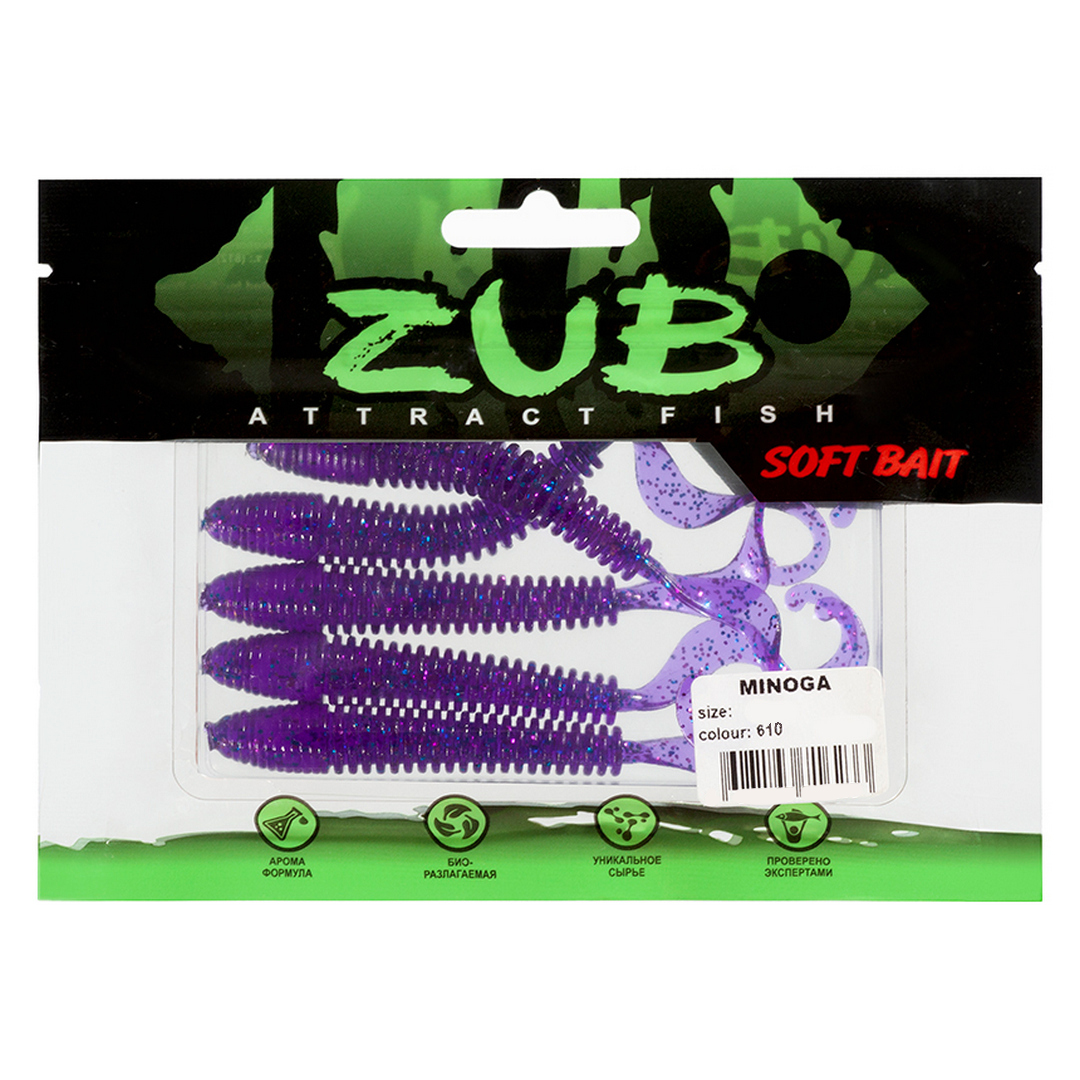 Твистер ZUB Minogа 3.0-4.0 610 01