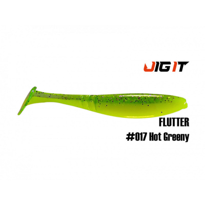 Виброхвост Jig It Flutter 4.4 Squid (017 hot greeny)
