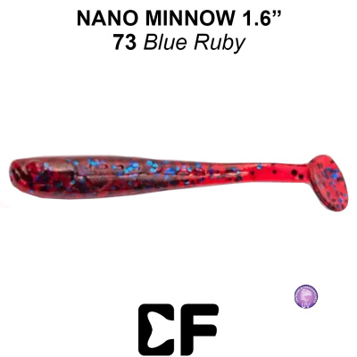 Виброхвост CF Nano Minnow 1.6" (6-40-73-6 UV blue ruby Кальмар)